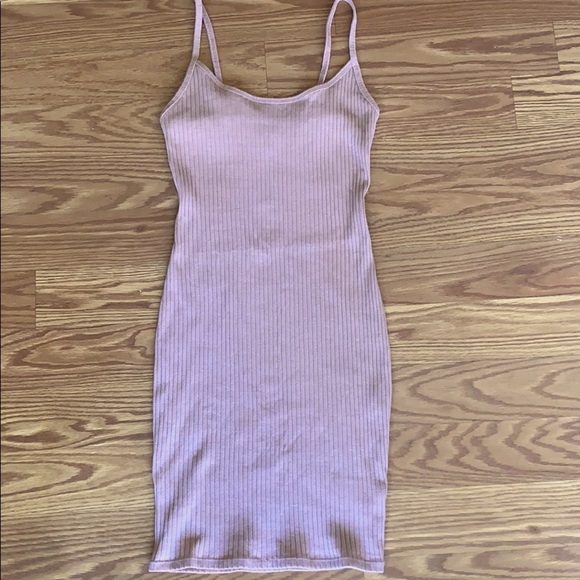 Pink ribbed body con dress - Picture 1 of 5